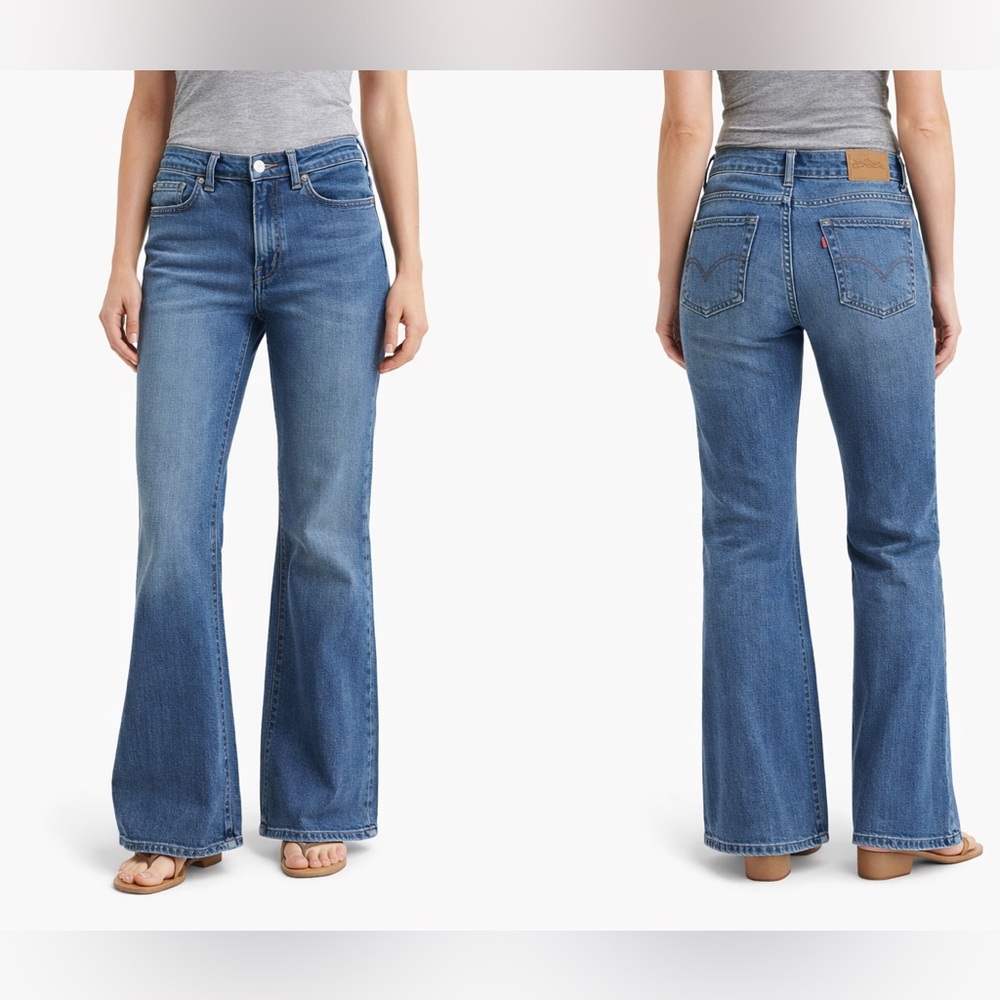 Levi's Blue Flare & Wide Leg Jeans